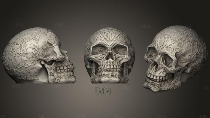 Celtic Skull (Hollow) 3d stl модель для ЧПУ