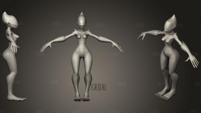 Daemon Woman Low Poly Base