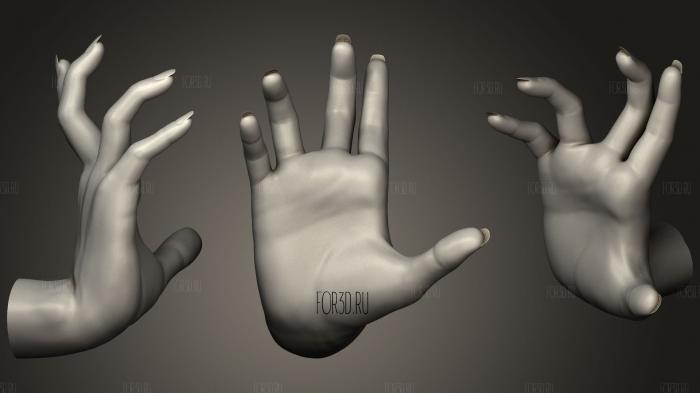 Female Hand Sculpt 7 stl model for CNC