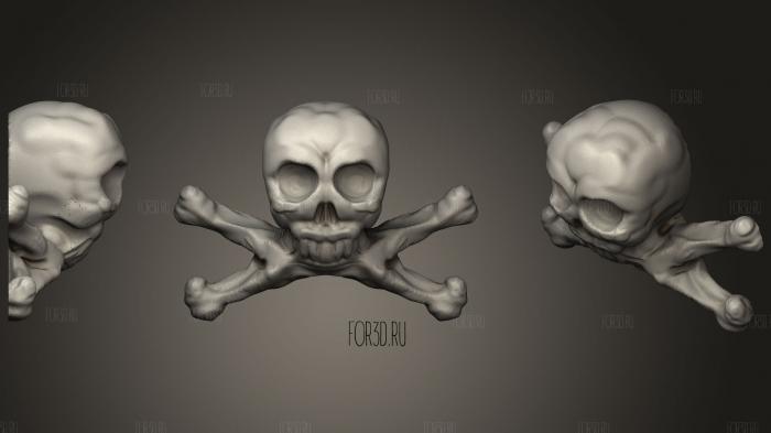 Jolly Roger Pirate Skull 3d stl модель для ЧПУ