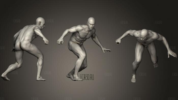 Мужская скульптура всего тела 13 3d stl модель для ЧПУ