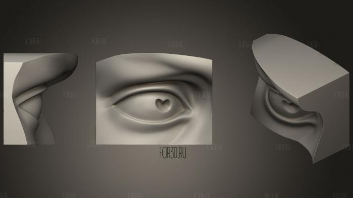 Глаз Микеланджело Давида 3d stl модель для ЧПУ