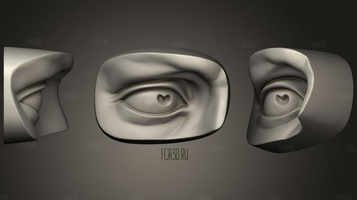 Michelangelo Davids eye 2 3d stl модель для ЧПУ