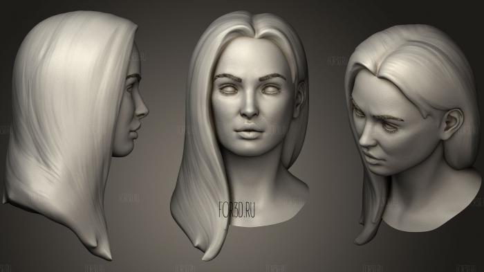 Реалистичная Женская Голова 3d stl модель для ЧПУ