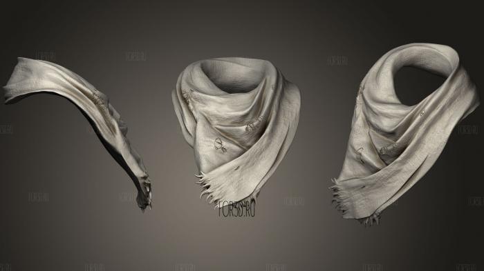 Scarf for Character 5 stl model for CNC