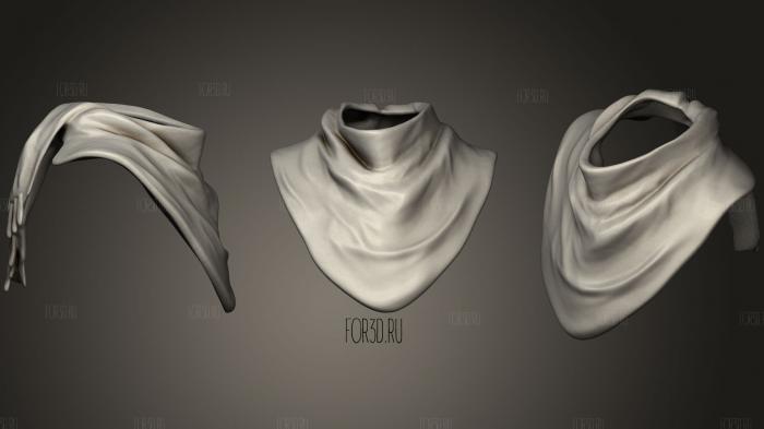 Scarf for Character 8 stl model for CNC