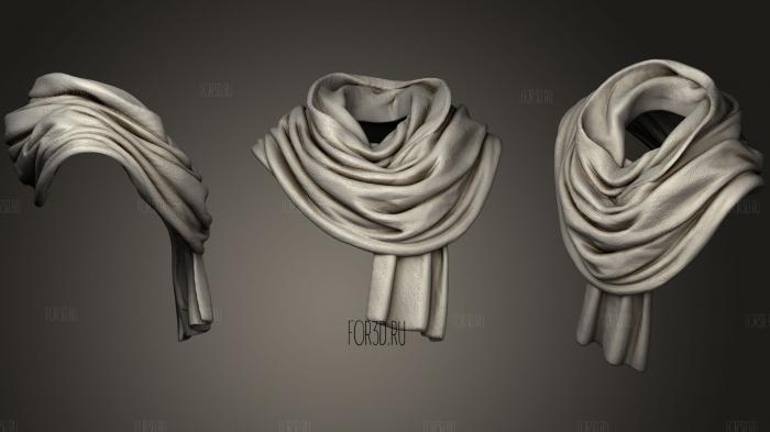 Scarf for Character 20 stl model for CNC