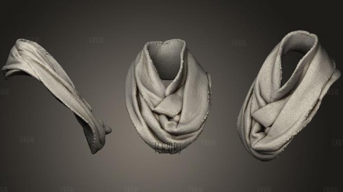 Scarf for Character 27 stl model for CNC