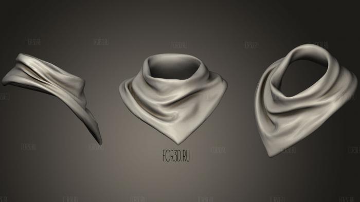 Scarf for Character 36 stl model for CNC