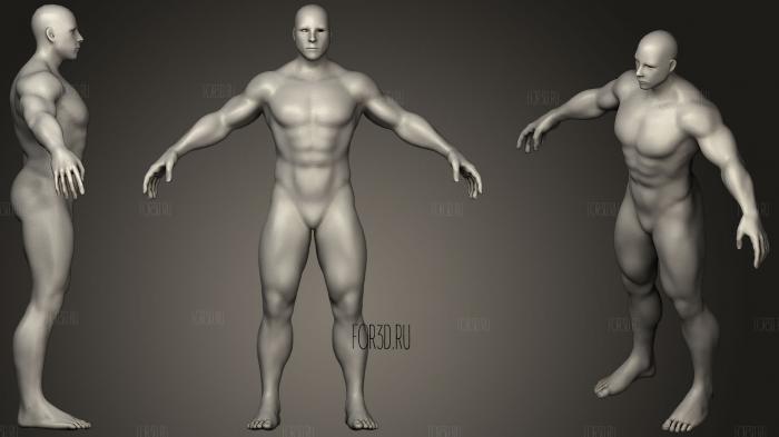 Male Skeleton With Skin 3d stl модель для ЧПУ