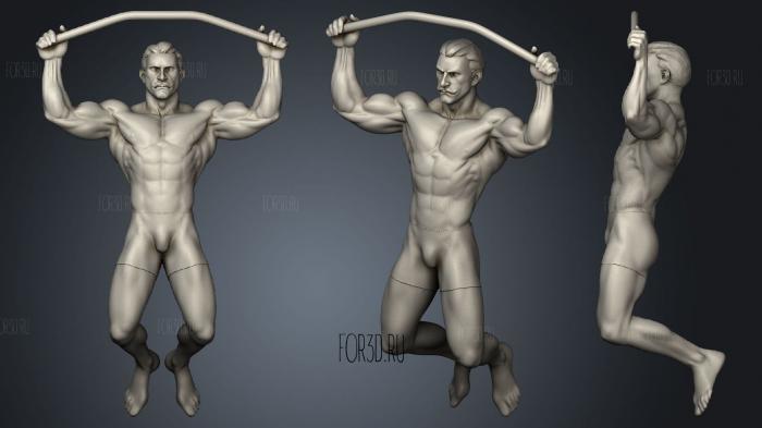Bodybuilder anatomy practice 2 stl model for CNC