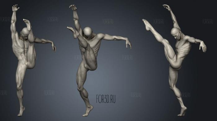 Dance Pose 1 stl model for CNC