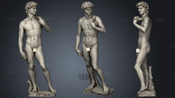 David Michelangelo Galleria dell Accademia Florence Italy stl model for CNC