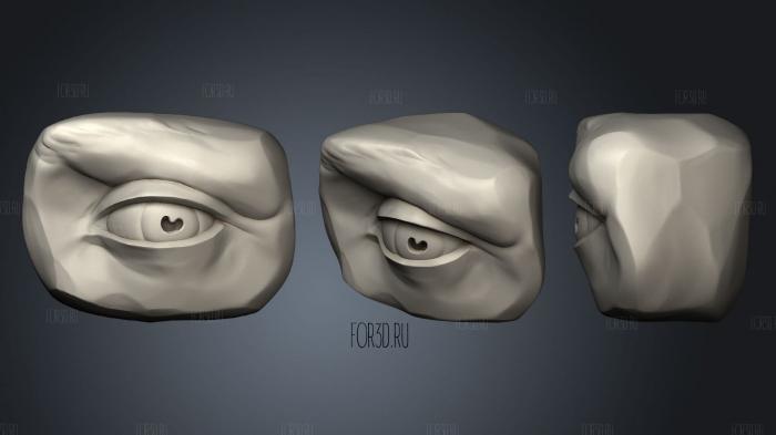Скульптура глаза Дэвидса 3d stl модель для ЧПУ