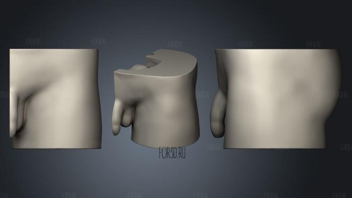 Genital masculino 2 stl model for CNC