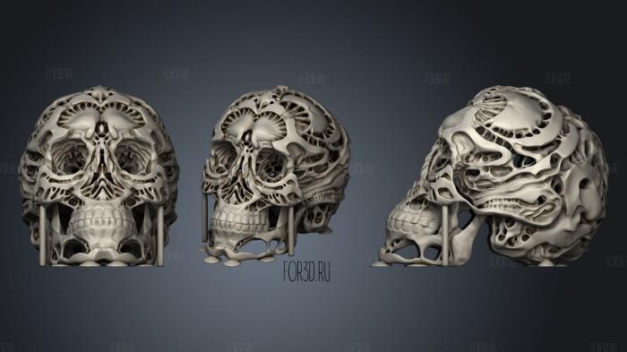 Hunter skull stl model for CNC
