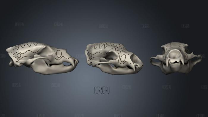 Ornate Bear Skull 3d stl модель для ЧПУ