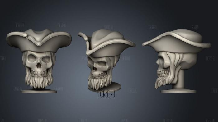 Pirate Skull stl model for CNC