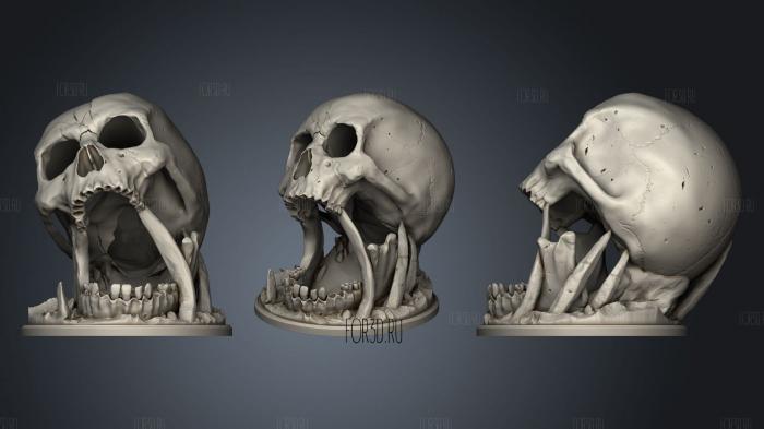 Scull from the earth stl model for CNC