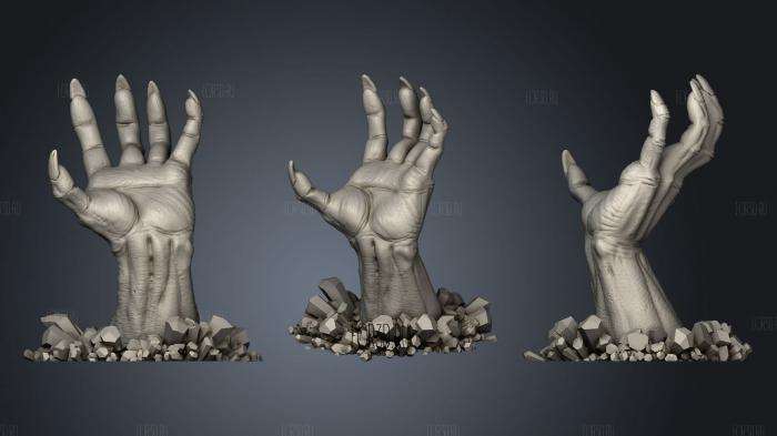 Skeletor Hand in Crystal stl model for CNC