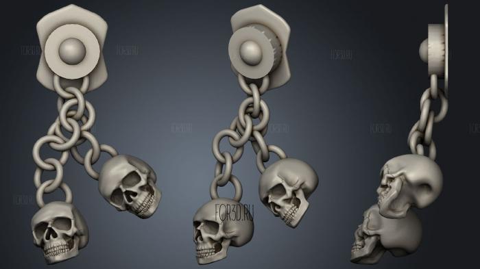 Skulls On Chains stl model for CNC