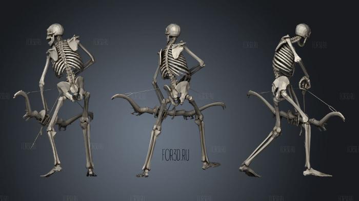 Skyrim Skeleton Archer stl model for CNC