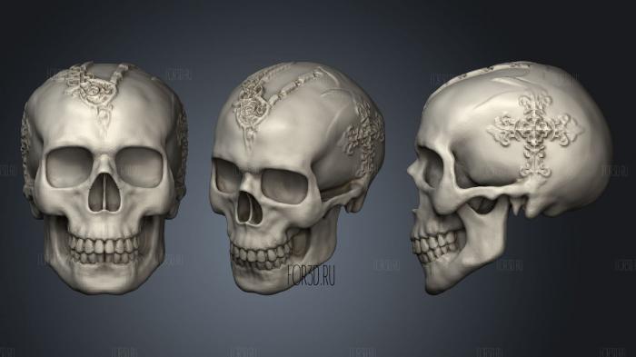 Viking skull stl model for CNC
