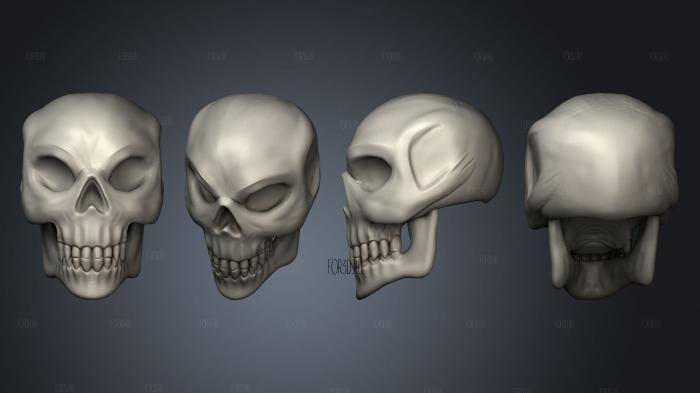 Skulls Jaw 1 stl model for CNC