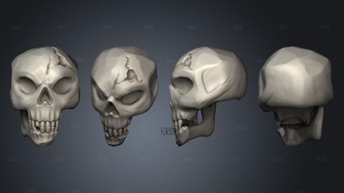 Skulls Jaw 2 stl model for CNC