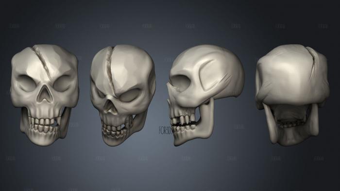 Skulls Jaw 4 stl model for CNC