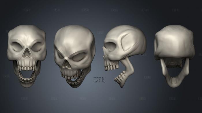 Skulls Jaw 5 stl model for CNC