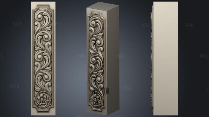 Facade carved vertical 3d stl for CNC