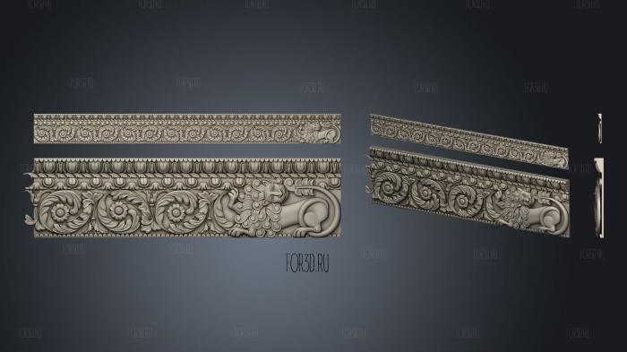 Carved band with ornament 3d stl for CNC