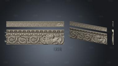 Carved band with ornament stl model for CNC