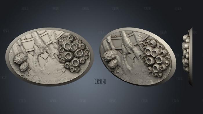 Aliens Round 105mm 70mm 1 stl model for CNC