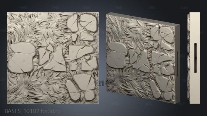 Grass Tiles Rock Path Way stl model for CNC