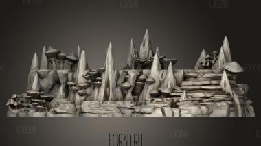 Приподнятые Грибные Пещеры Гриба 3d stl модель для ЧПУ