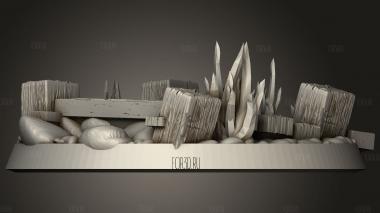 Рельеф Речного причала 3d stl модель для ЧПУ