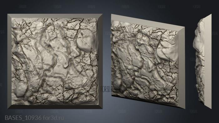 Square Badland Bet stl model for CNC