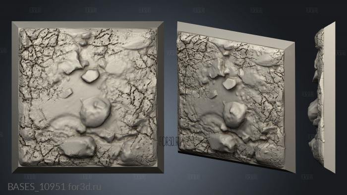 Square Badland Beta stl model for CNC