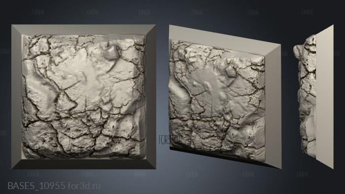 Square Badland Beta stl model for CNC