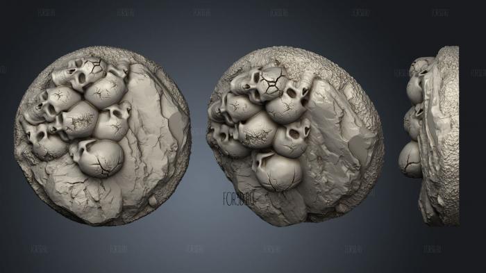 base skulls bones 25mm b stl model for CNC