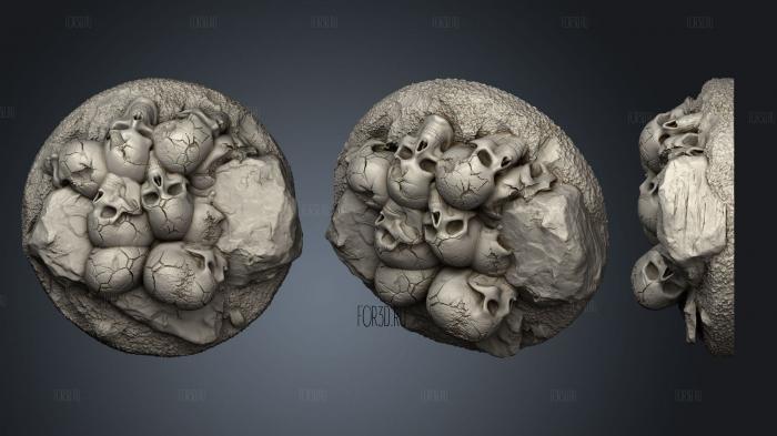 base skulls bones 25mm c stl model for CNC