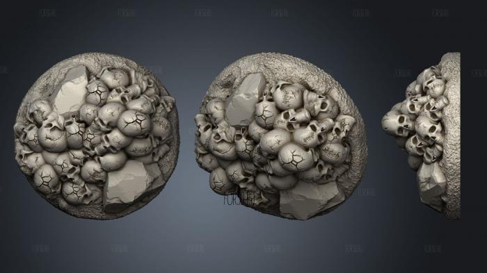 base skulls bones 32mm b stl model for CNC