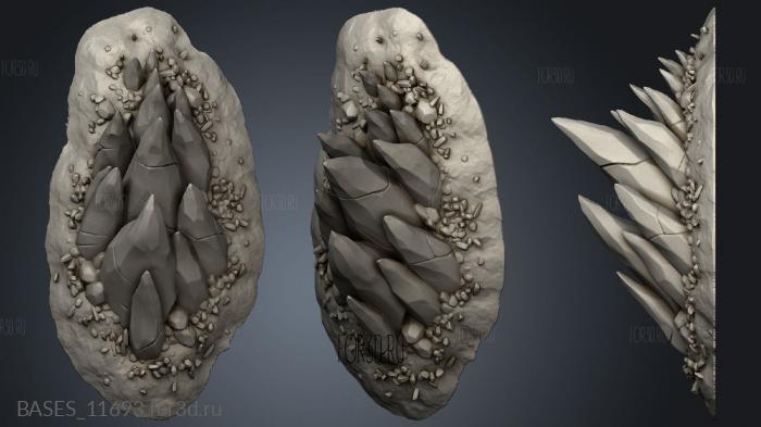 Hell Terrain stl model for CNC