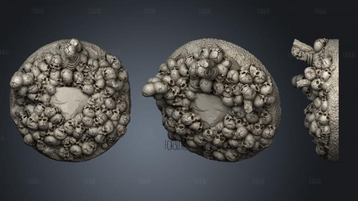 base skulls bones 50mm l stl model for CNC