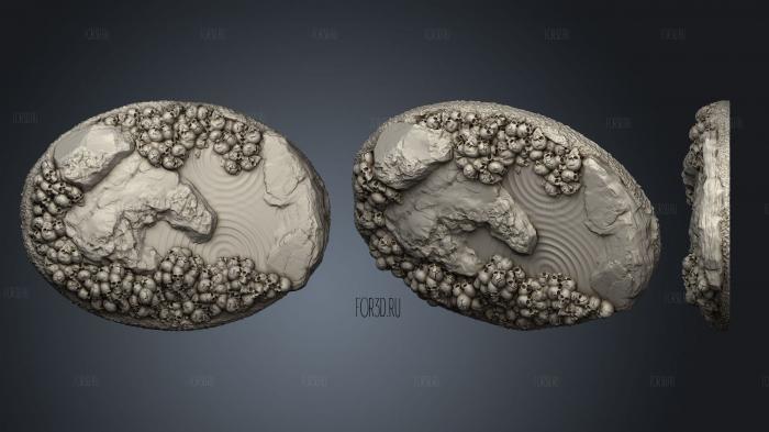 base skulls bones 120x92mm l stl model for CNC