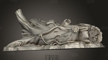 Мертвое дерево,Лежащее 3d stl модель для ЧПУ