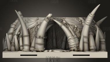Мозаичный Пейзаж Хижины Орка-Шамана 3d stl модель для ЧПУ