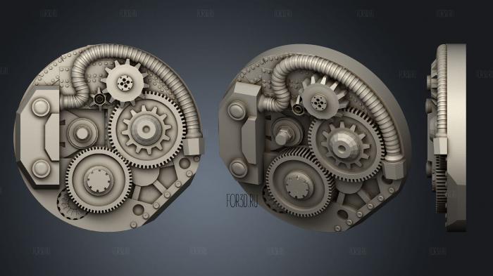 base steampunk 32mm a 3d stl модель для ЧПУ